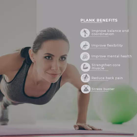 2 mins! Mid-day Plank routine!