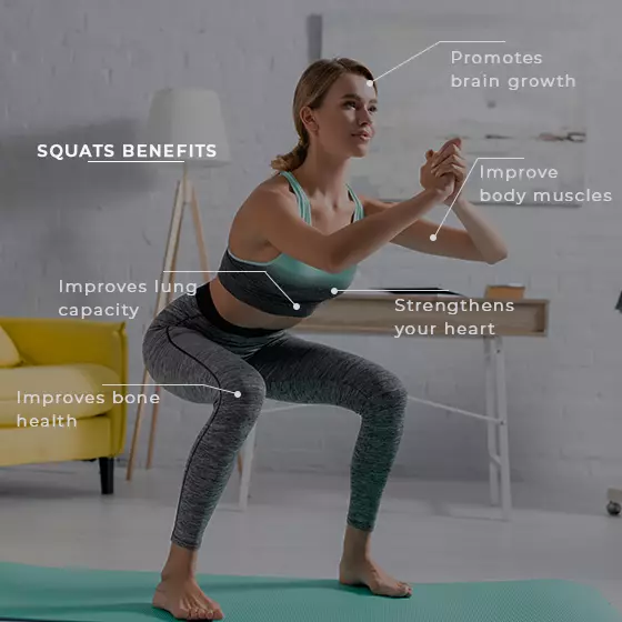 2 mins! Mid-day squat routine!